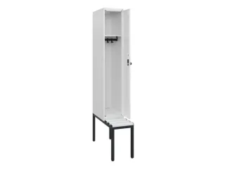 locker met bank,HxBxD 1950x300x815mm,1vak,vak B 300mm,draaigrendel - 2