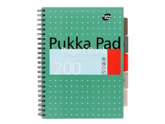 Projectboek Pukka Metallic A4 lijn 5-tabs 200 pagina's 80gr groen