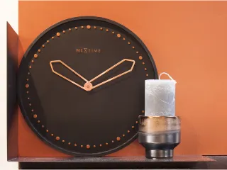 Wandklok NeXtime dia. 35 cm, polyresin, zwart - 8
