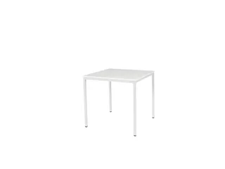 Domino Basic Tafel Vaste Hoogte 800x800mm Grijs 25mm Wit 4-Poots - 1