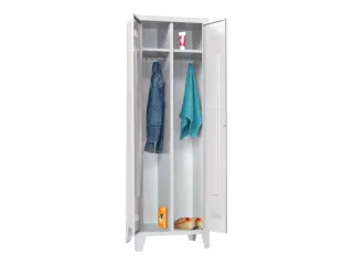 garderobekast,HxBxD 1850x600x500mm,2vak,RAL7035,front RAL7035 - 2