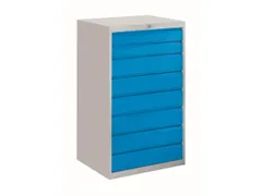 ladekast 1200x715x600mm 8laden cilinderslot RAL7035 front RAL5012