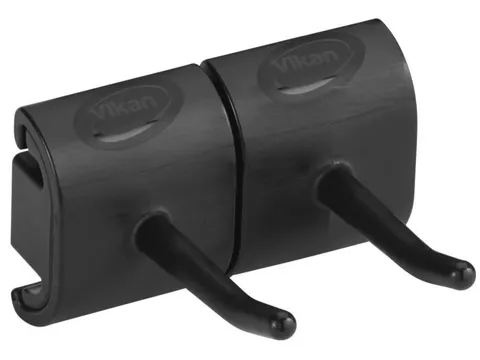 Vikan Hygiene Dubbele Haak voor Hi-Flex Wandhouder Zwart