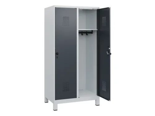 schoollocker,HxBxD 1630x800x500mm,2vak,vak B 400mm,draaigrendel,voeten