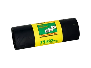 Vuilniszak Komo 60 Liter Met Trekband 15 Per Rol Grijs - 1