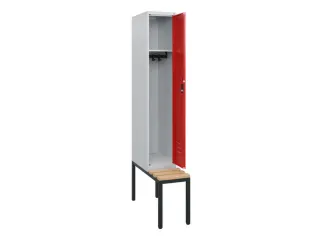 locker met bank,HxBxD 1950x300x815mm,1vak,vak B 300mm,cil.-slot - 2