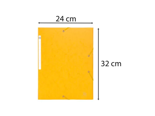 Elastomap 3 Kleppen Geel Glanskarton 600g/m2 Scotten A4