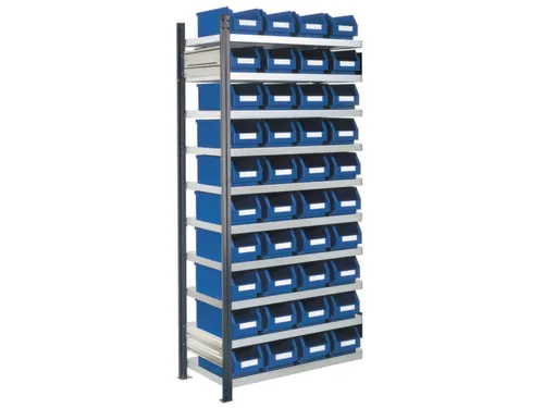 Bakkenstelling 2000x1000x400mm 40bakken PE blauw vakl. 125kg