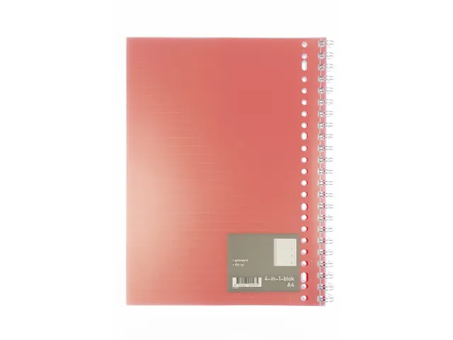 bloc 4 en 1 A4, Rouge