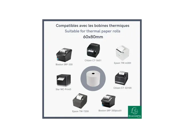 Exacompta Kassarol 60mmx80mmx12mmx76m