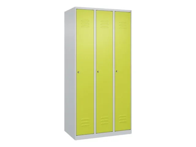 locker,HxBxD 1850x900x500mm,3vak,vak B 300mm,cil.-slot,staand op vloer