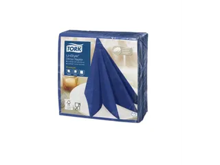 Linstyle Dinnerservet 39x39cm 1-laags 1/4 vouw midnight blue 12x50stuk - 1