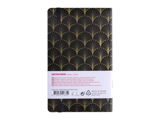 Schetsboek Talens Art Creation 80 vel 140gr 130x210mm art deco