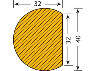 Waaschuwings- En Beveiligingsprofiel Pu-Schuim Vlakbescherming Rond Bx - 2