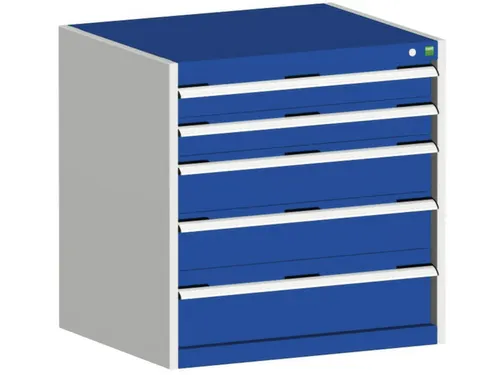 ladekast 800x800x650mm 5laden zware lasten RAL7035 front RAL5010