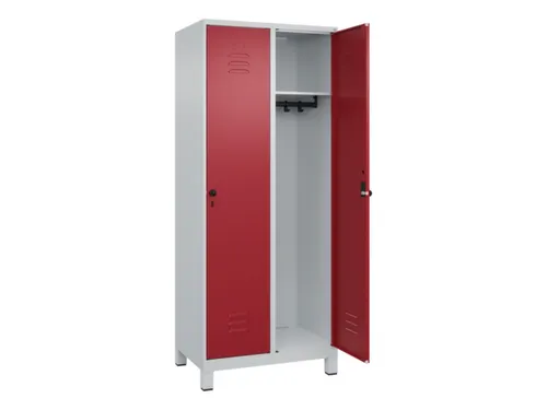 locker,HxBxD 1950x800x500mm,2vak,vak B 400mm,draaigrendel,voeten