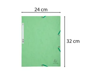 Elastomap 3 kleppen glanskarton 400g/m2 - A4-Lindengroen - 13