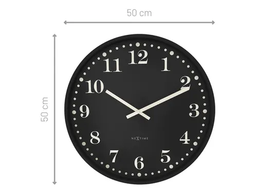 Wandklok NeXtime Dickens Large 50 cm zwart