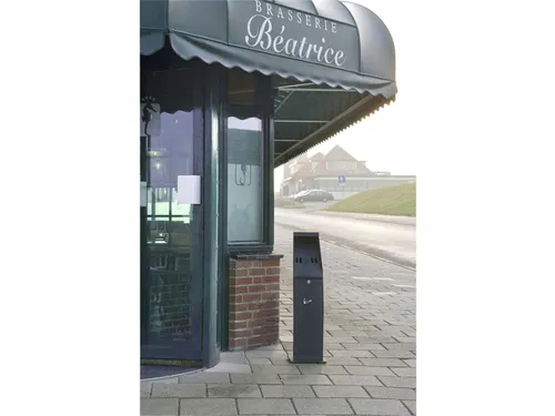 Asbak staand Vepa Bins zuil vrijstaand zwart 31043774