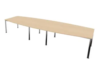 vergadertafel,HxBxD 740x4000x1400mm,vatvormig,NE-esdoorn - 3