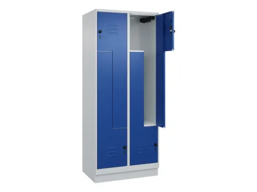 Z-garderobekast,HxBxD 1950x800x500mm,vak B 200/400mm,draaigrendel