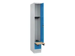 locker met bank,HxBxD 1950x300x815mm,1vak,vak B 300mm,cilinderslot