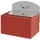 Wandasbak 87x 140x 98mm Achterwand Verzinkt Plaatstaal Rood