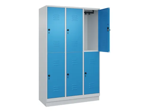 dubbeldekse locker,HxBxD 1950x1200x500mm,3x2vak.,vak B 400mm