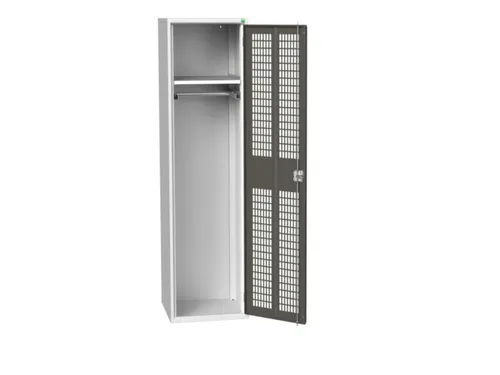 Lockerkast 2000x525x550mm 1 vak, ventilatiedeur, RAL7016