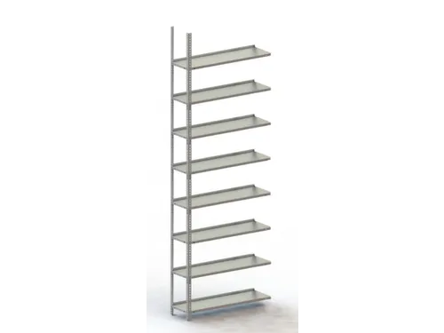 Schroefstelling Aanbouwveld Ral7035 2500x1002x304mm 8legborden 75kg