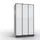 lockerkast 1950x1150x640mm 3x2 vakken romp RAL7021 front RAL7035