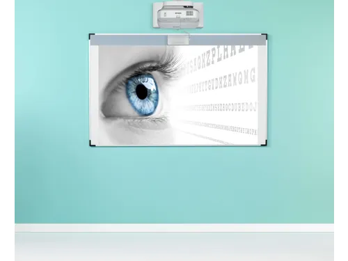 Projectiebord 128x201cm kolom Extraflat mat wit touch finger