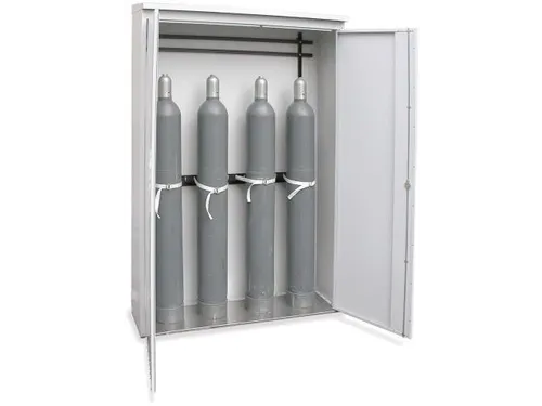 gasflessenkast,v. 4xØ 220mm fles,HxBxD 2150x1400x400mm,m. dak