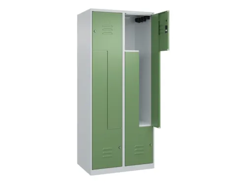 Z-garderobekast,HxBxD 1850x800x500mm,vak B 200/400mm,cil.-slot