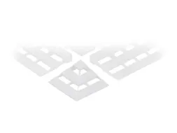 Hoekstuk Hd-pe Lxbxh 110x110x25mm Wit