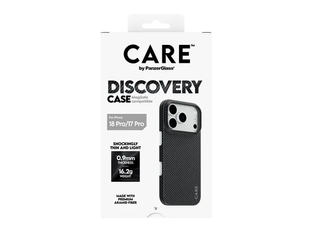 PanzerGlass CARE by Discovery Case Black & Grey w. MagSafe iPhon