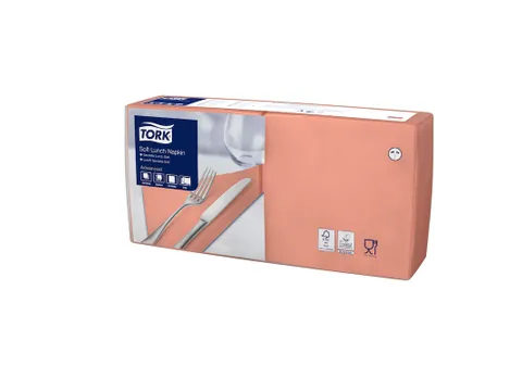 Tork 477863 Soft Lunchservet Advanced Perzik 33x33cm