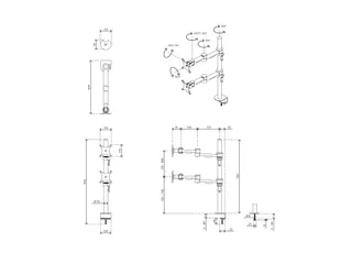 Monitorarm Dubbel Verticaal Viewmate Style 682 2 Schermen - 6