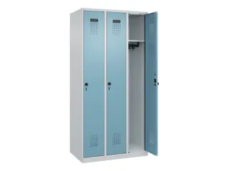locker,HxBxD 1850x900x500mm,3vak,vak B 300mm,draaigrendel - 2