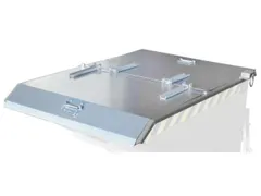 2-Dlg. Klapdeksel,Staal,V. Kiepbak 0,75M³,Verzinkt