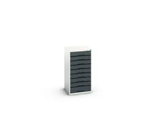 ladekast HxBxD 1000x525x550mm 9laden romp RAL7035 front RAL7016 - 2