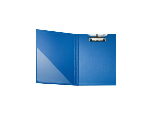 Porte-bloc à rabat papier enduit - Format 23x32cm pour A4 - Bleu