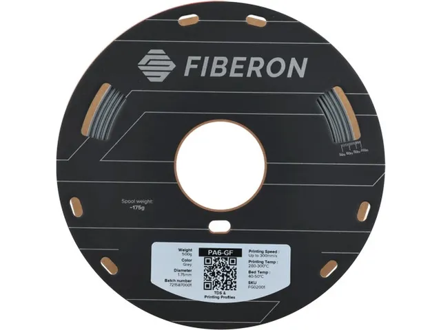 Polymaker Fiberon PA6-GF25 3D Filament 1,75mm Grijs 0,5kg