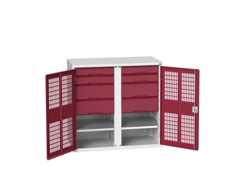 universele kast,HxBxD 1000x1050x550mm,2xStalen bodem,8lade(n)