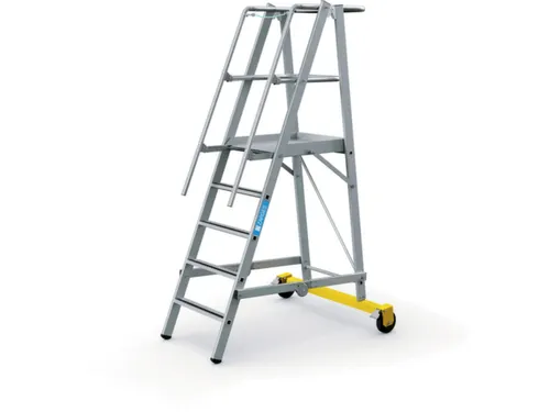 Platformladder Aluminium Bordes H X B X D 1300X 600X 630Mm 5Treden