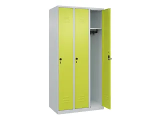 locker,HxBxD 1850x900x500mm,3vak,vak B 300mm,draaigrendel - 2