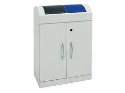 Afvalverzamelstation 2x45 Liter Romp Lichtgrijs Ral5010/ral7016
