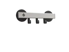 Kapstok magnetisch Vepa Bins met 3 haken grijs zwart