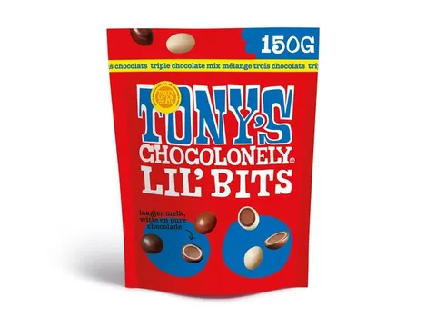 Chocolade Tony's Chocolonely Lil' Bits triple chocolate 150 gram