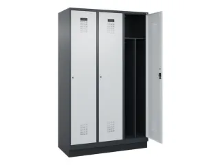 locker voor scheiding van kleding,HxBxD 1950x1200x500mm,3vak - 1